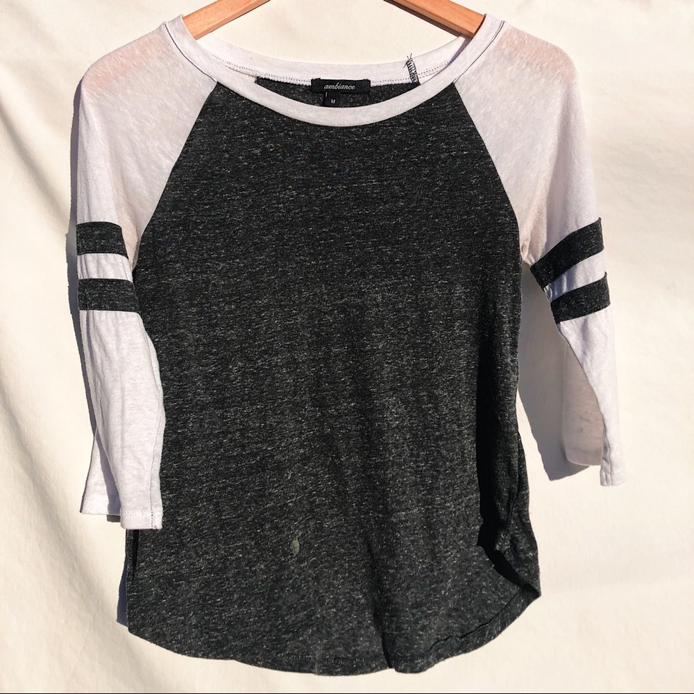 Ambiance Varsity T-Shirt Grey & White